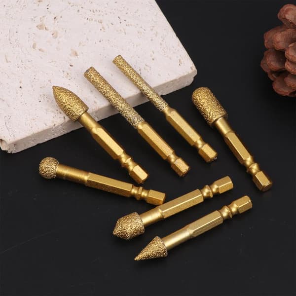3/7 stk. Diamantslibehoved Flise Roterende Fil Poleringshoved Fo Q2