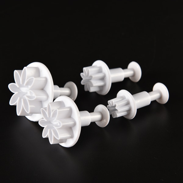 4X Cake Fondant Sugarcraft Dekor Cookie Mould Form Plunger Dais