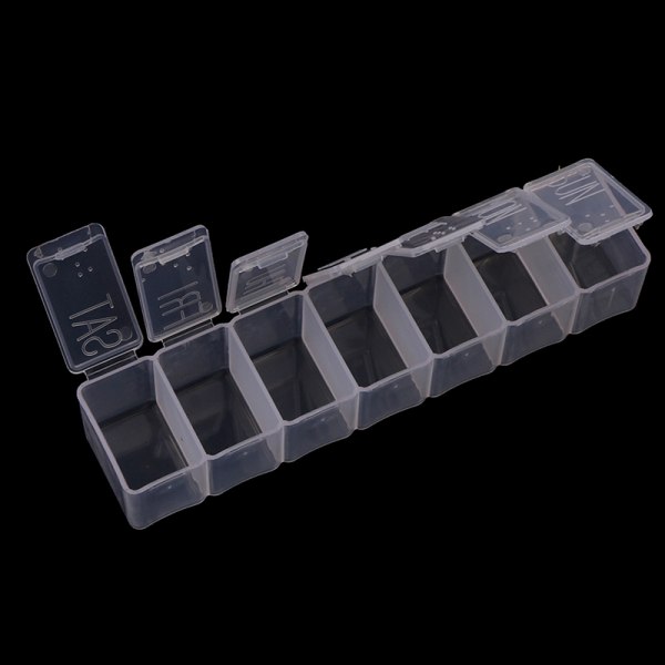 7 Days Tablet Pill Box Holder Weekly Medicine Storage Organizer