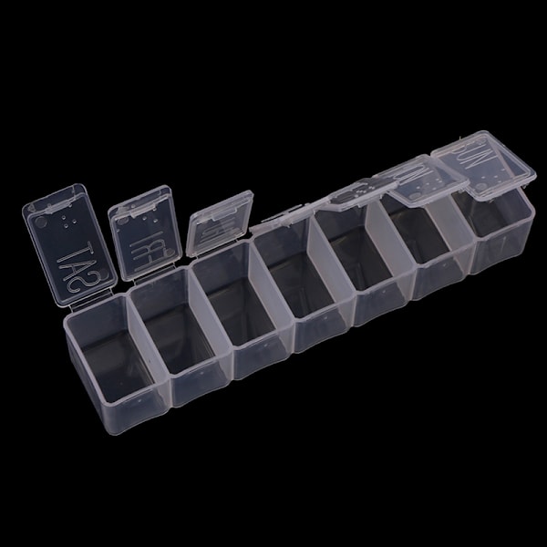 7 Days Tablet Pilleæske Holder Ugentlig Medicin Opbevaring Organizer