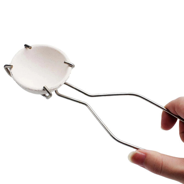 25Cm Rustfritt stål Digeltang Klemme Digeltang Hvit