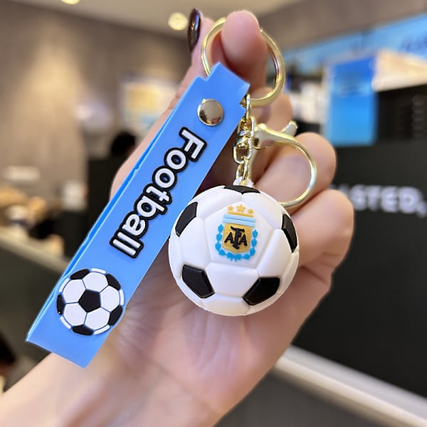 Fodboldstjernefigur Messi nøglering Rygsæk Taske Decor Doll Pend A3