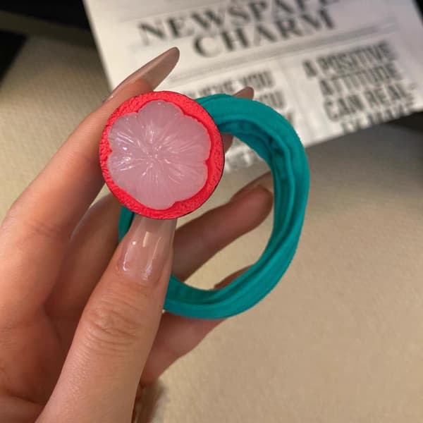 10 stk. Frugt Elastisk Hestehale Hårelastik Gummi Scrunchies Hoved