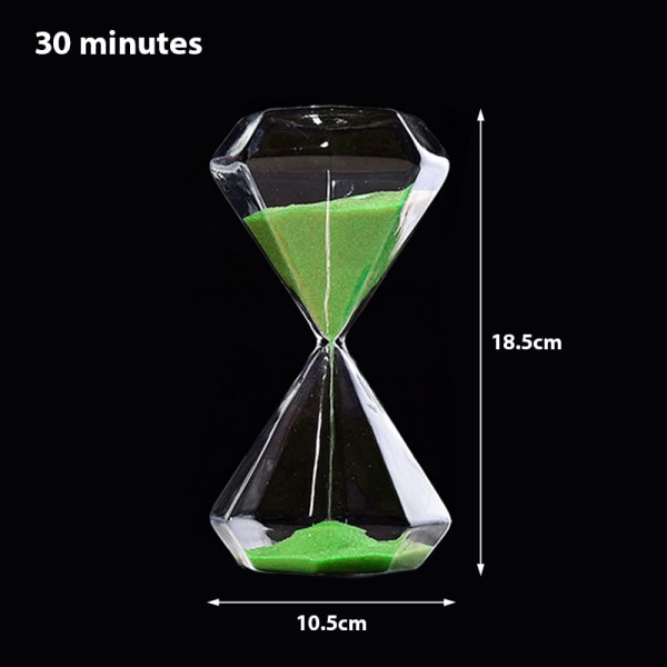 Muret glas timeglas 5/15/30 minutter Håndværk Bolig d Green 5 Minutes