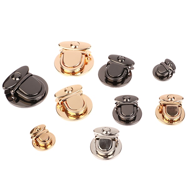 DIY Metal Lås Case Spänne Spänne För Handväskor Axelväskor Gold M