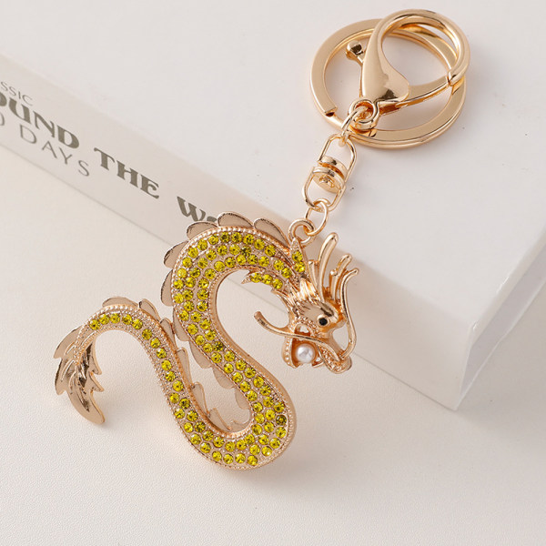 Zodiac Dragon Alloy avaimenperä Lucky riippuva koriste lompakkolaukku Gold