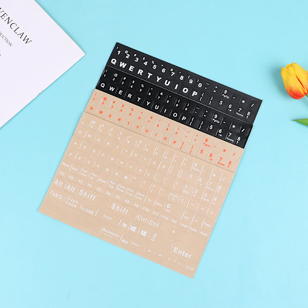 Engelsk Full Keyboard Frosted Transparent Keyboard Stickers Com A
