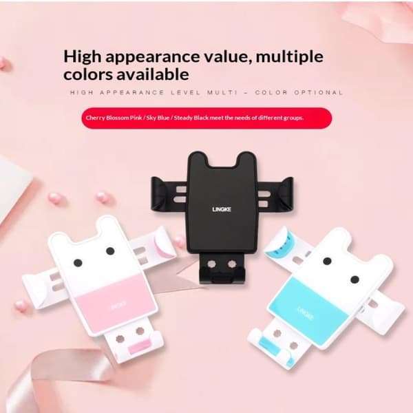 Biltelefonhållare Tecknad Kawaii e Telefonhållare Bildelar Stil Pink