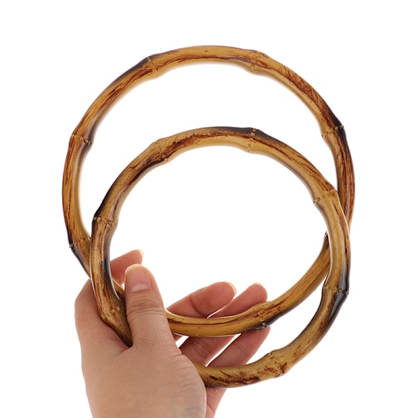 1 Stk Bambus Pung Håndtag Ramme Bøjle DIY Bambus O Taske Håndtag Ba L
