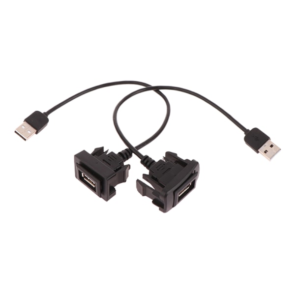 Bil Dashboard Flush Mount USB Panel Forlengelseskabel Adapter Soc B