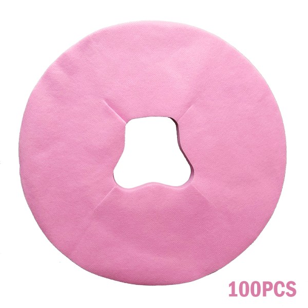 100 Stk Engangs massageborde Nakkestøttepuder Ansigt Pillo Pink