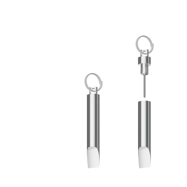 Aluminiumlegering 2-i-1 Nyckelring Gadget Box ter SIM-utmatningsstift För