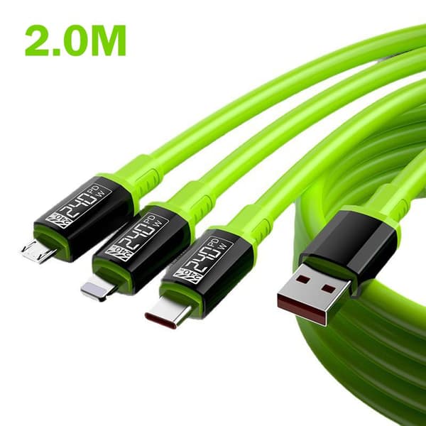 240W intelligent tre-i-ett snabbladdningskabel iPhone telefonkabel A1