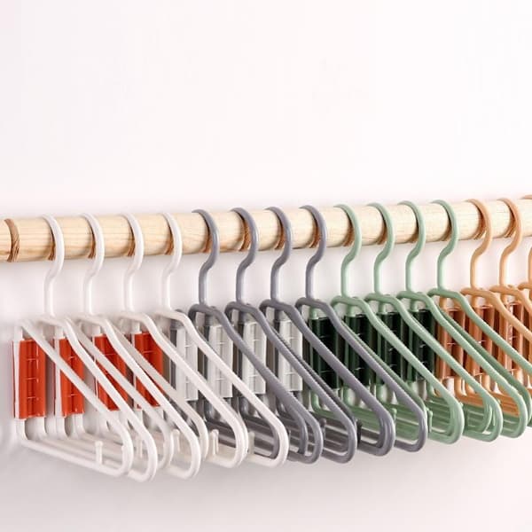 5 stk. sammenleggbare kleshengere Green