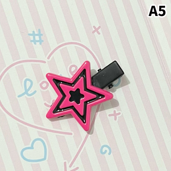Y2K Star -hiusneula Shiny Star -hiusklipsit New Fashion Side Bang Du A5