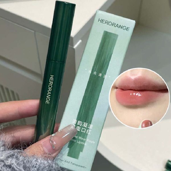 Vandglans Spejl Solid Lipgloss Læbeforstørrende Læbepomade Skønhed A5