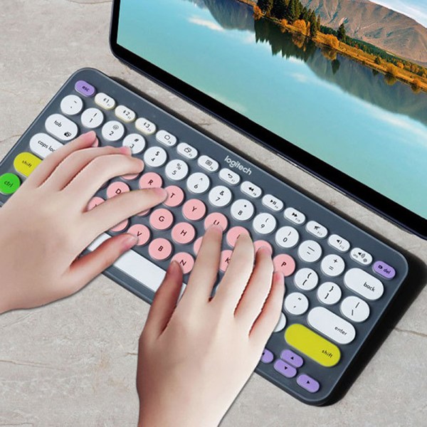 Trådløst tastaturdeksel til Logitech K380 Wireless Colorful US A10