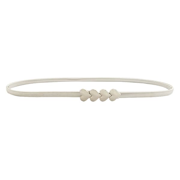 elastiska bälten kvinnor stretch smal midja bälte bröllop design cl Silver