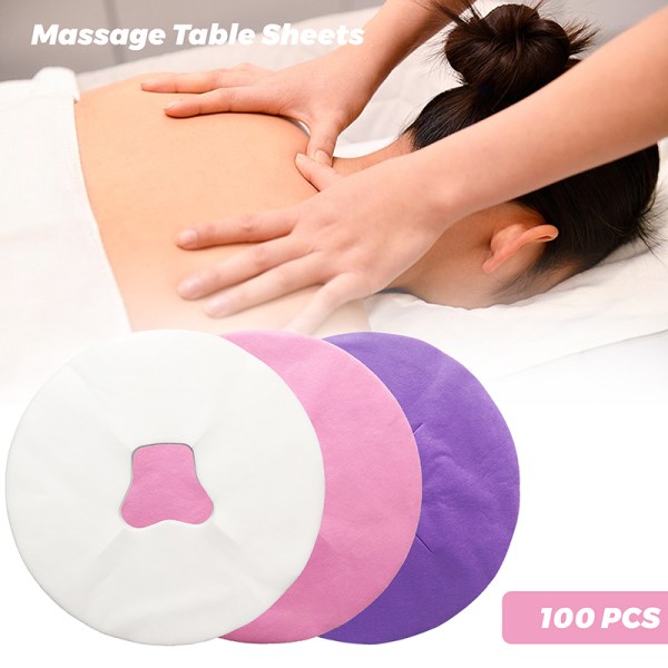100 Stk Engangs massageborde Nakkestøttepuder Ansigt Pillo White