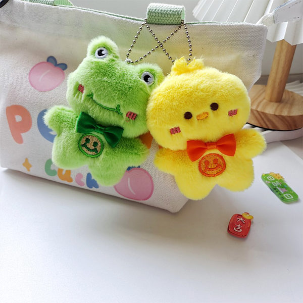 Eläin pehmolelu karhu Sammakko Panda Riipus Nukke Avaimenperä Laukku Avain Frog