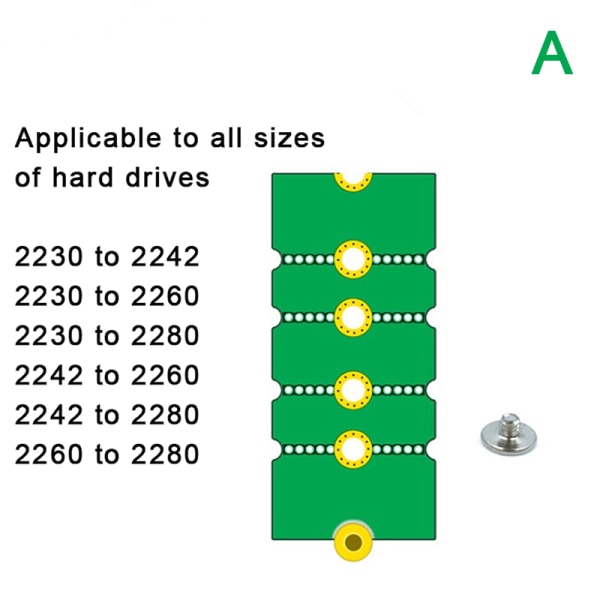 NGFF M.2 SSD-sovitinkortti 2242 - 2280 2230 - 2280 Transfer Ca C