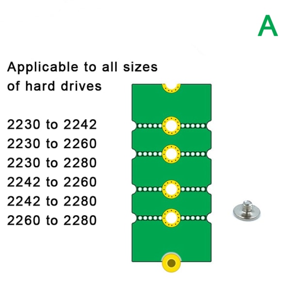 NGFF M.2 SSD-sovitinkortti 2242 - 2280 2230 - 2280 Transfer Ca D