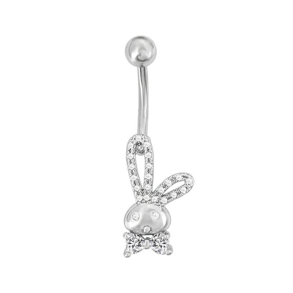 Mode Krystal Rhinestone Navlepiercinger Rustfrit Stål S A14