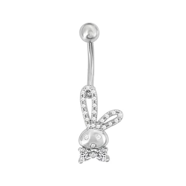 Mote Krystall Rhinestone Navlepiercinger Rustfritt Stål S A14