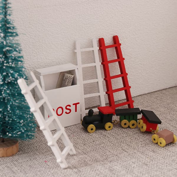 1:12 Dukkehus Miniatyrmøbler Trestigetrapper Hjem De White
