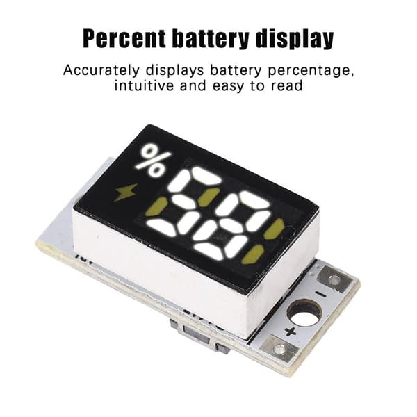Ny Mini Batterinivåindikator Modul Spenningstester 1/2/3/4S A2