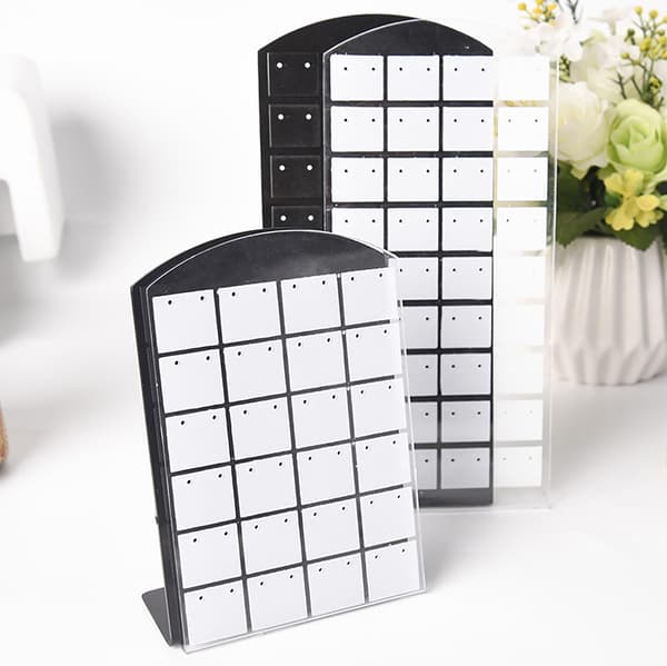 48/72 huller kreative smykker øreringe Studs Display Rack White 18X8.8cm