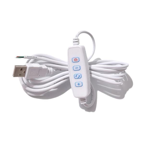 1/5 stk. USB 5V LED Trefarvet Dæmpning Farveskift Kabel Dæmper 4- A2