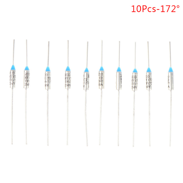 10st metall thermal 10A 15A 250V Temperatur 142° 150° 172 172°