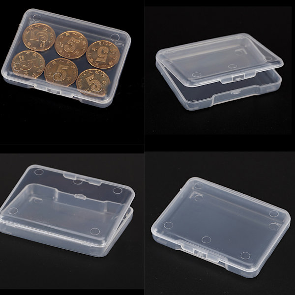 5 st Plast Transparent Med Lock Förvaringsbox Collection Contai