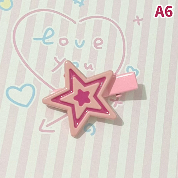 Y2K Star -hiusneula Shiny Star -hiusklipsit New Fashion Side Bang Du A6