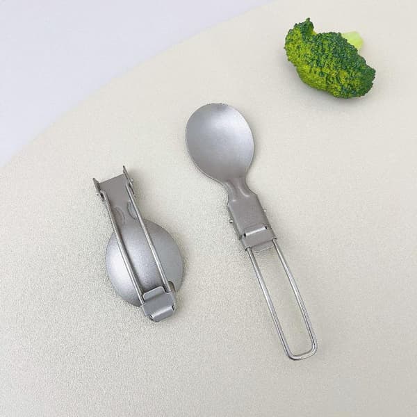 Ren Titanium Folde Spork Gaffel Udendørs Backpacking Middag Sp B