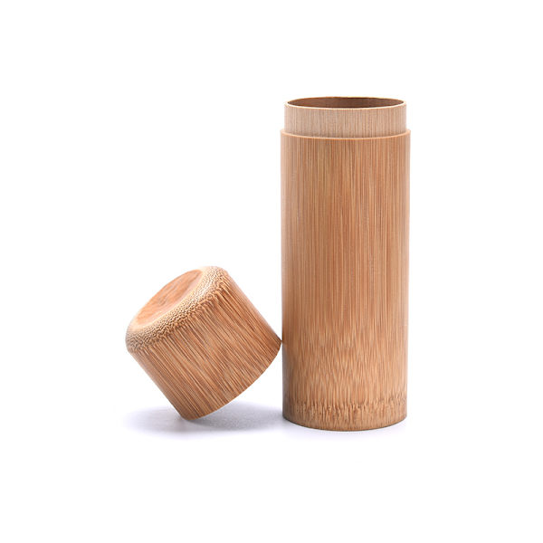 Håndlaget Bamboo Tea Canister Spice Caddy Oppbevaringsboks Organizer