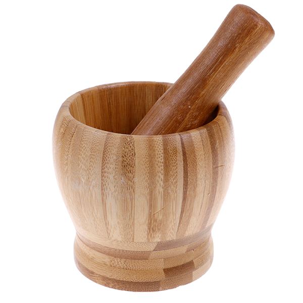 Puinen laasti ja survin Set Valkosipuli Pugging Pot Herb Mill Crush L