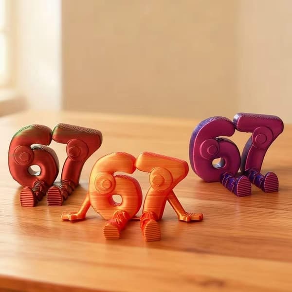 3D-printede artikulerede nummer 67-figurer Fleksible og lyse A22