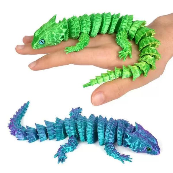 3D-printede sammenvoksede firbenstatuepynt Red