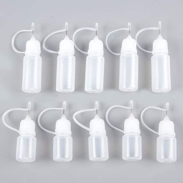 10 kpl kärkiliimaa 10 ml applikaattoripullon putki alapullotusreikä 5ML