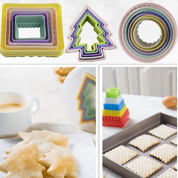 1 sett Cupcake Flere former Kakeformer i plast DIY C E