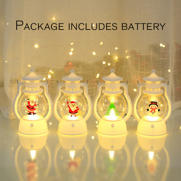 Jul LED-lys Mini lanterne dekorative til jul nytår E