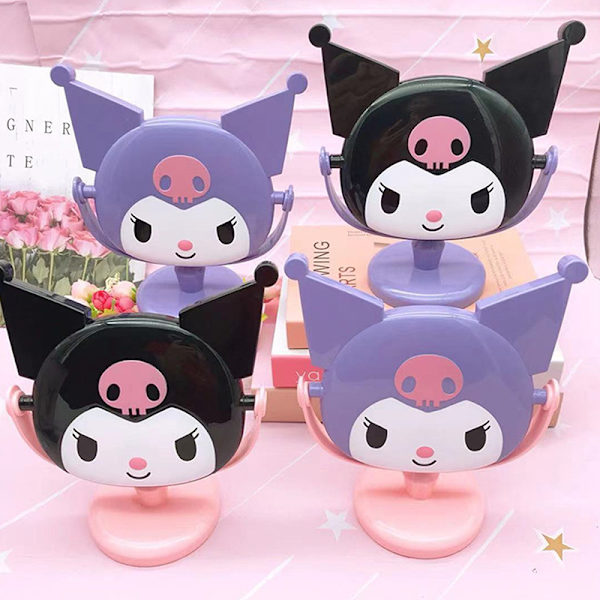 Sanrio Kuromi Mirror Desktop Meikkipeili Koristeet Teräväpiirto Pink Black