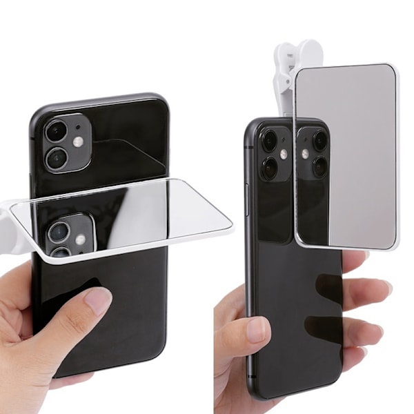 Smartphone Camera Mirror Reflection Clip Kit 3D Phone Reflectio White