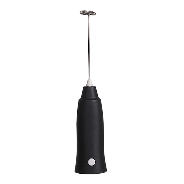 Elektrisk mælkeskummer bærbar blender håndholdt mini drikkeskum Black