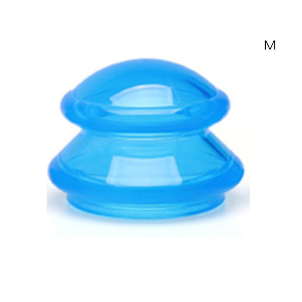 1 STK Silikone Anti Cellulite Vakuumsugemassagekopper Fysio Blue M