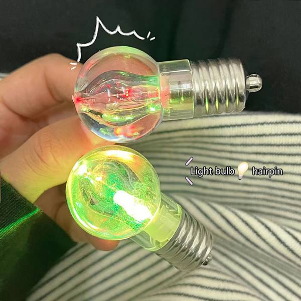 Luminous Light Bulb Hiusneula Creative Bar Dancing Led otsatukka Clip