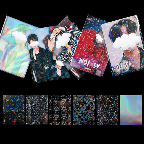 100 st Transparent Kpop Card Sleeves Star Card Cover A4