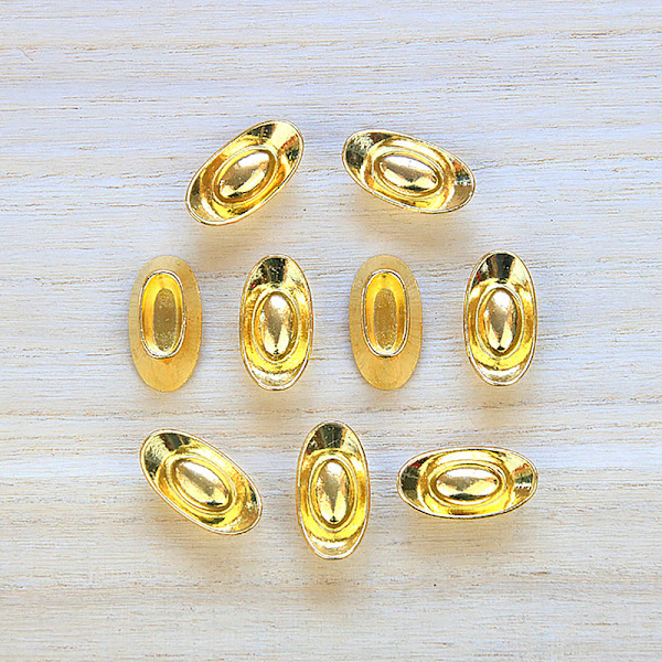 5 st Tackor Guld Yuan Bao Wealth Golden Staty Tackor Dekor Orn Gold